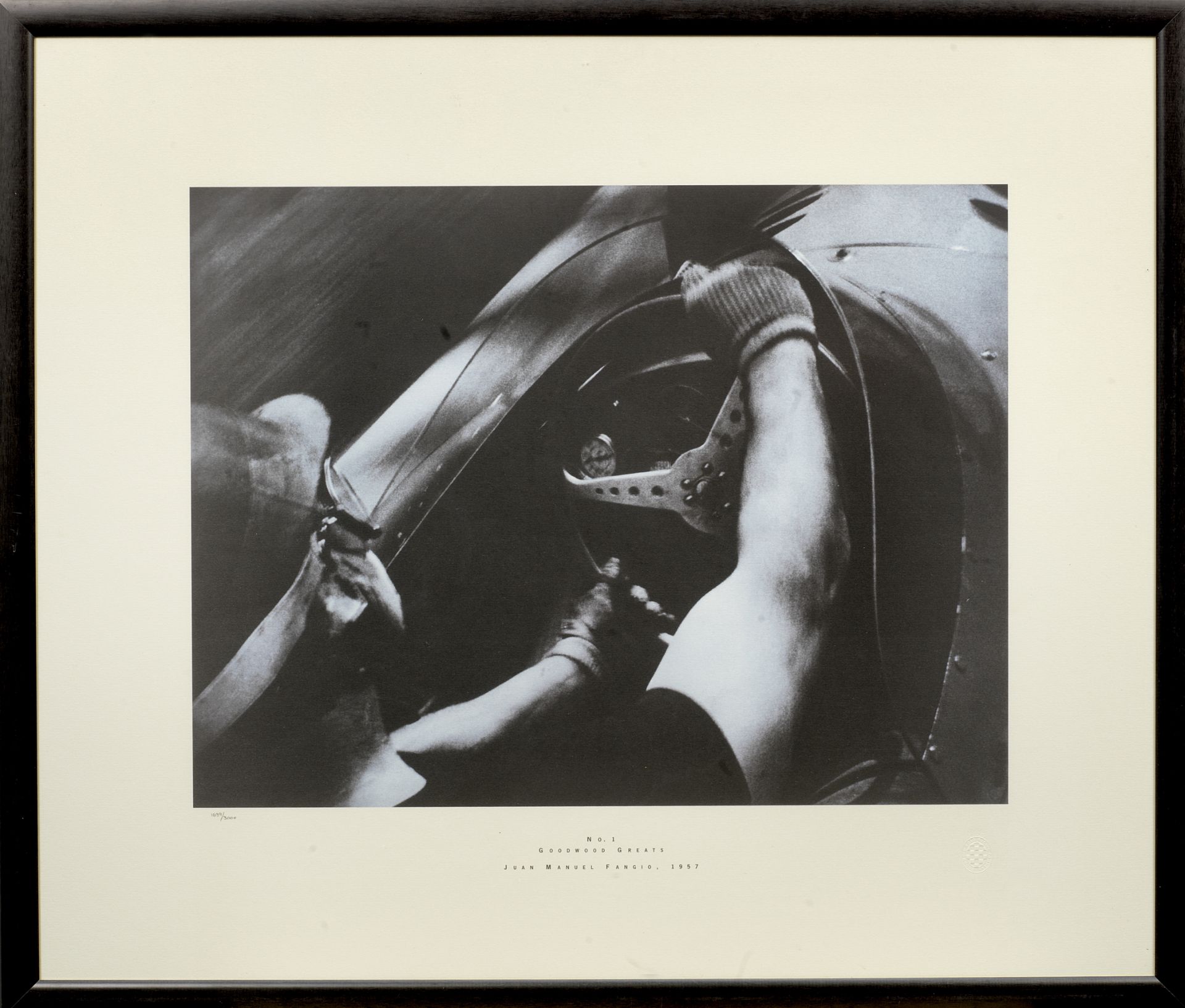 'Goodwood Greats - Juan Manuel Fangio, 1957', a limited edition print,