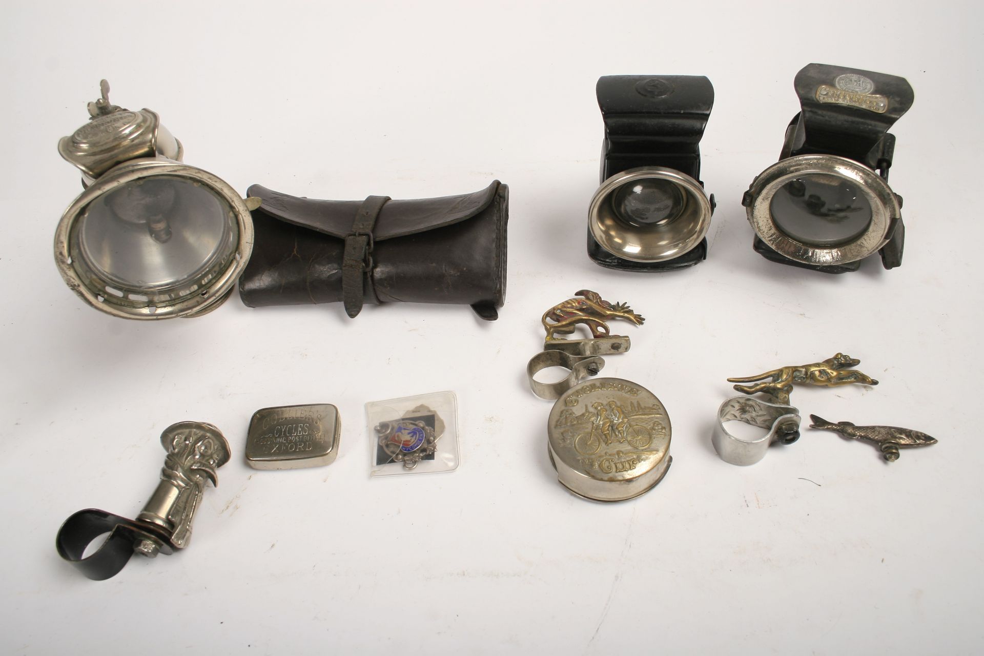Assorted cycle lamps and cycling collectables, ((Qty))