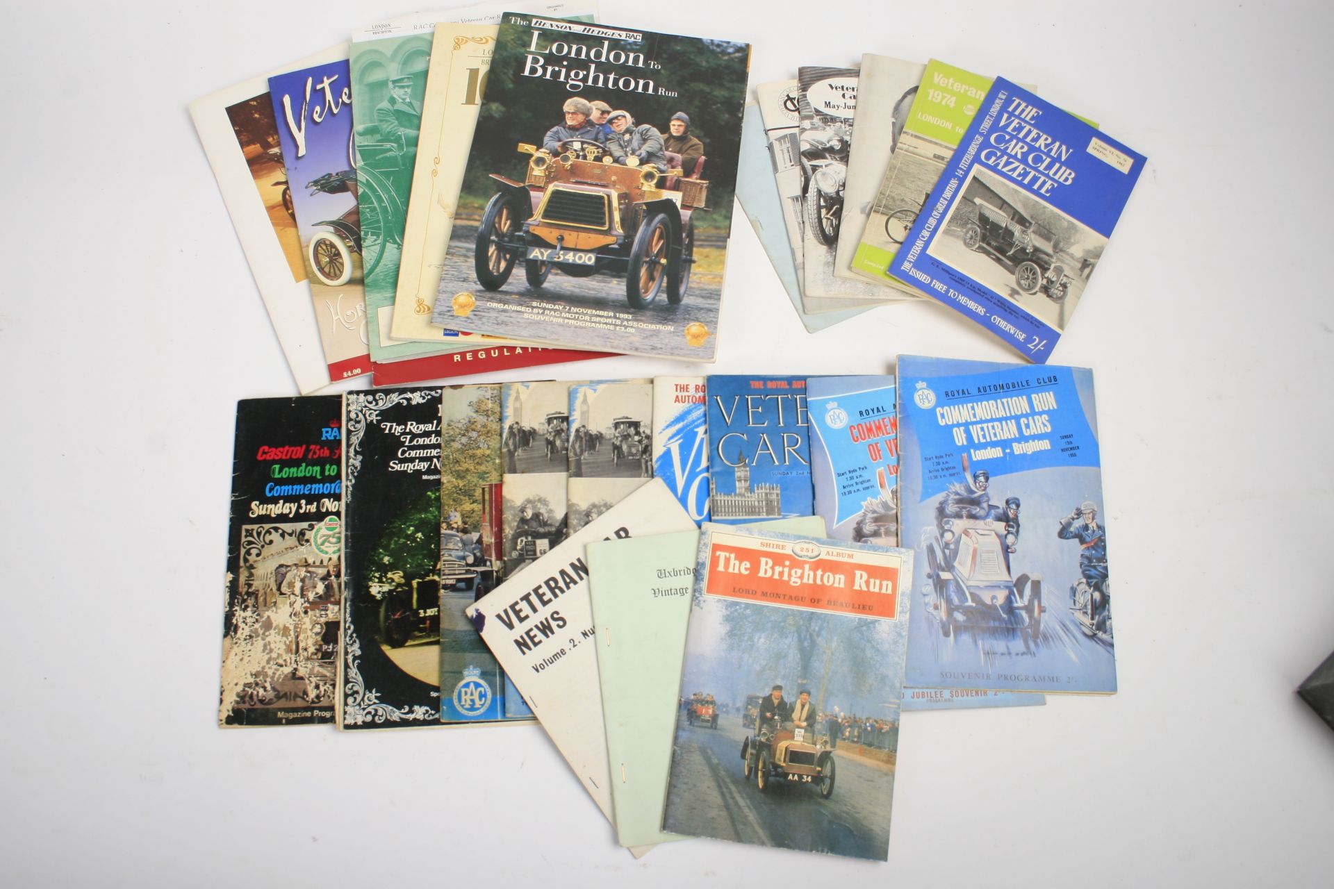 Assorted post-War London-Brighton Veteran Car Run souvenir programmes, ((Qty))