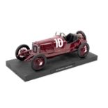 A 1:8 scale model of the 1924 Targa Florio winning Mercedes race car,