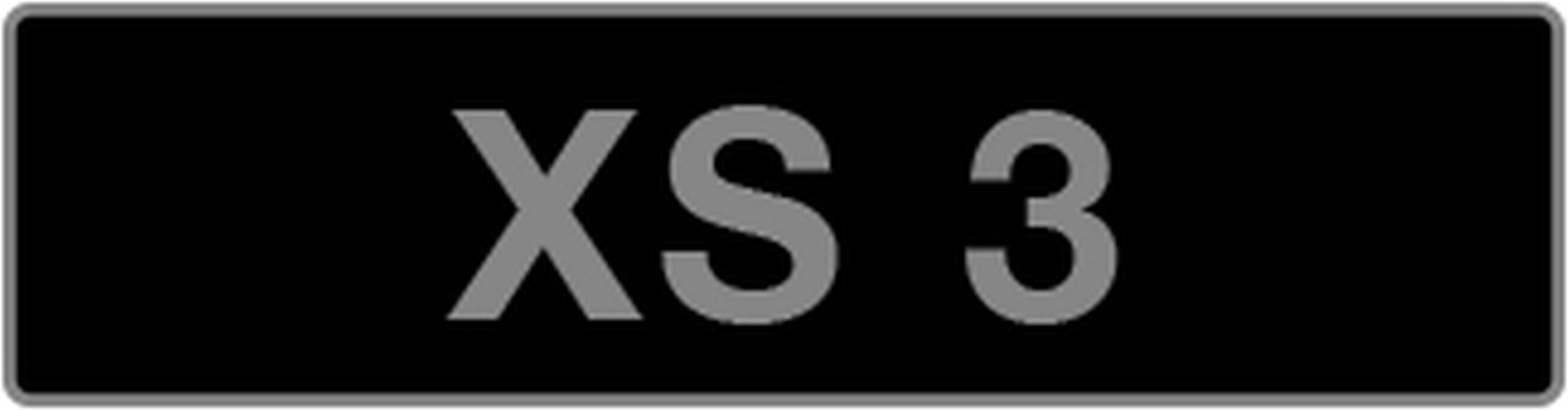 UK Vehicle Registration Number 'XS 3',