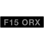UK Vehicle Registration Number 'F15 ORX'