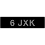 UK Vehicle Registration Number '6 JXK',