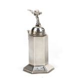 A Rolls-Royce sterling silver desk lighter by Saunders & Shepherd, presented as a Christmas gift ...