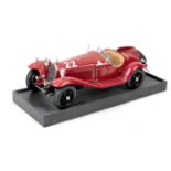 A 1:8 scale model of an Alfa Romeo 8C 2600 Mille Miglia by Pocher of Italy,