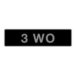 UK Vehicle Registration Number '3 WO',