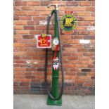 An Avery Hardoll model CH1 one gallon hand-cranked petrol pump,