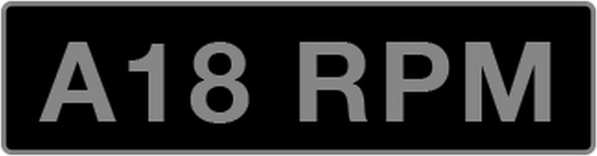 UK Vehicle Registration Number 'A18 RPM',