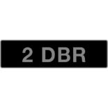 UK Vehicle Registration Number '2 DBR',