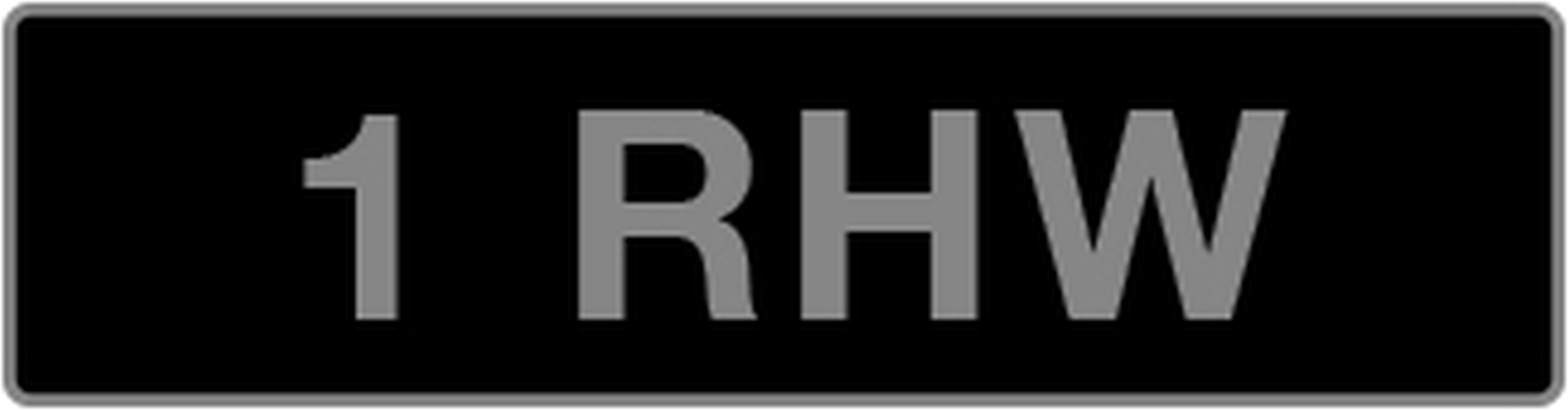 UK Vehicle Registration Number '1 RHW',