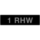 UK Vehicle Registration Number '1 RHW',