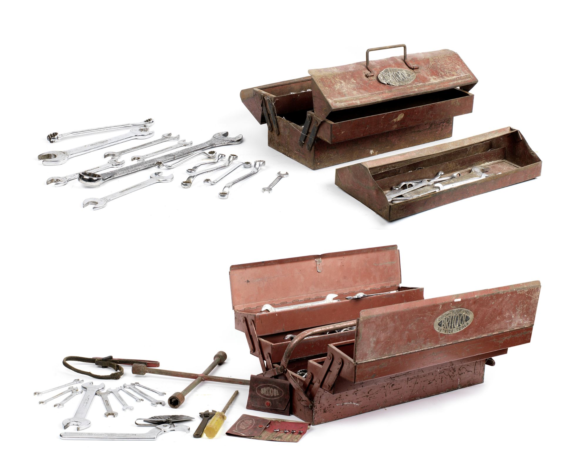 Two original Britool tool boxes with tools, ((Qty))