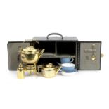 A Christopher Dresser design cased tea-set for two persons, retailed by Kendall & Co, Paris, circ...