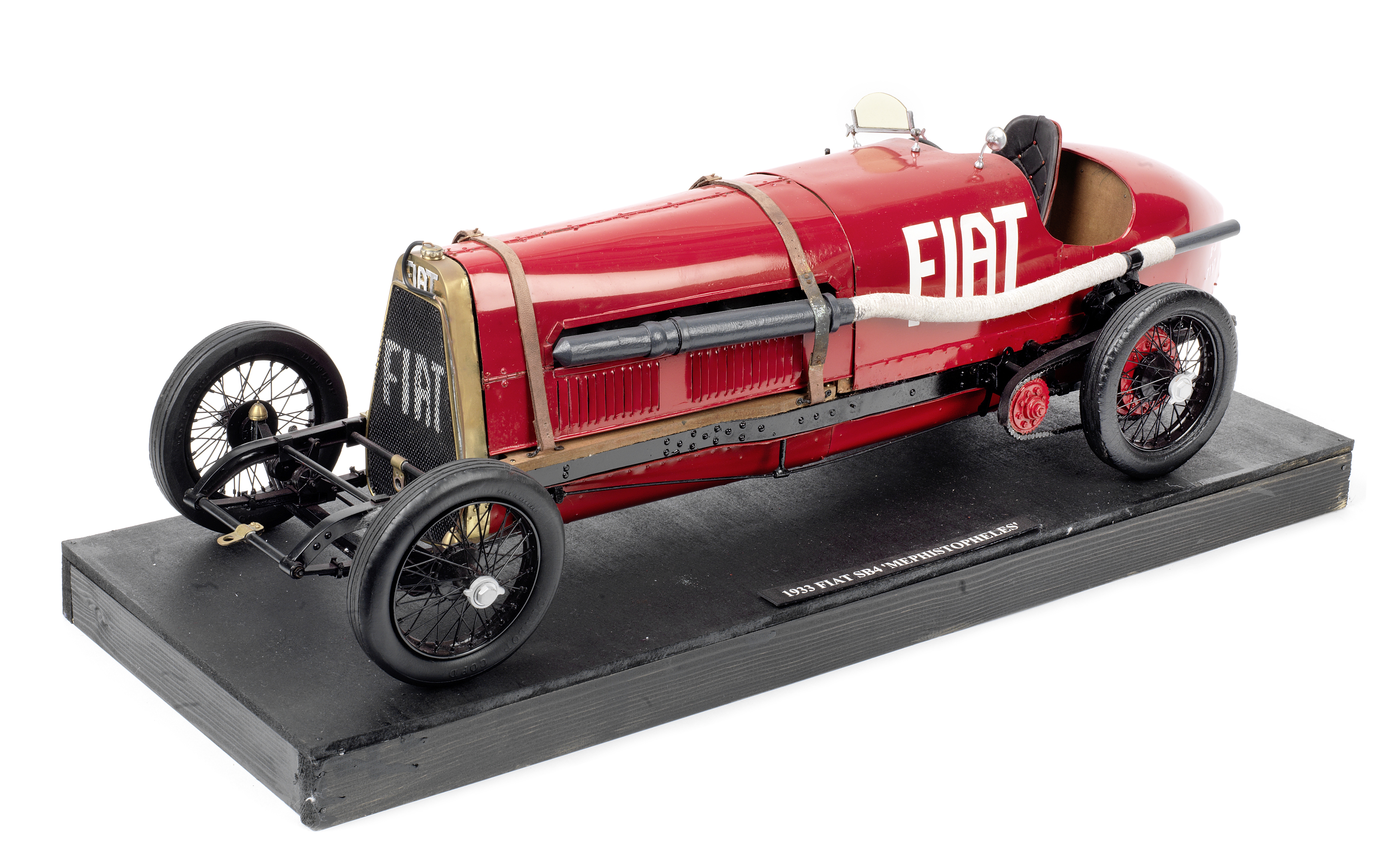 A 1:8 scale model of the 1923 Fiat 'Mephistopheles' SB4,