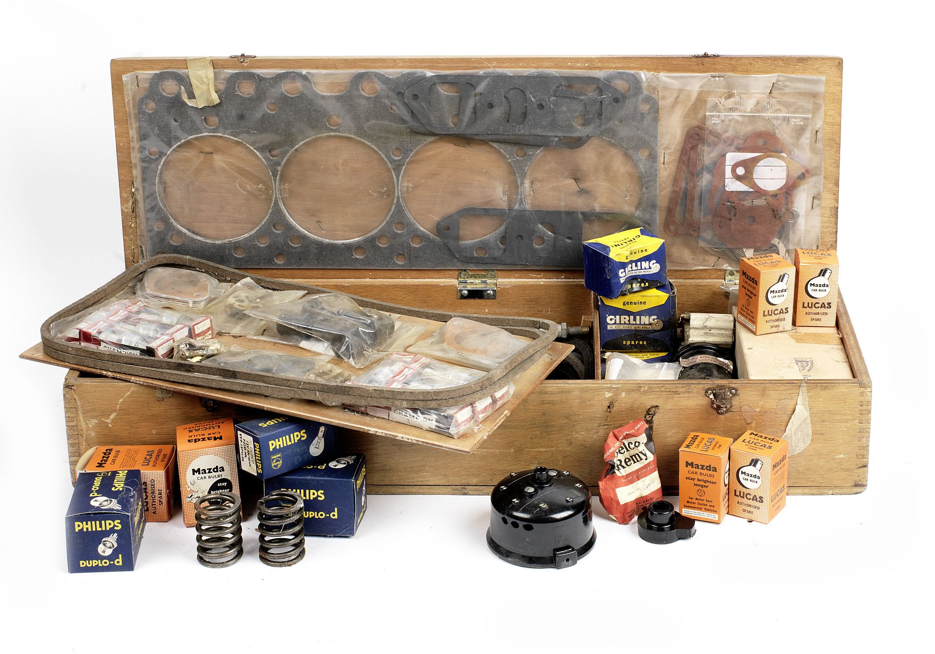 A wooden-cased No.15 'Overseas Touring Spares Kit' for Rolls-Royce and Bentley, 1964,