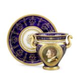 A Flight, Barr and Barr cabinet cup and stand by Thomas Baxter, circa 1815-16
