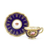 A Flight, Barr and Barr Worcester Royal specimen cup and saucer, circa 1820