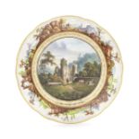 A Derby plate, circa 1825