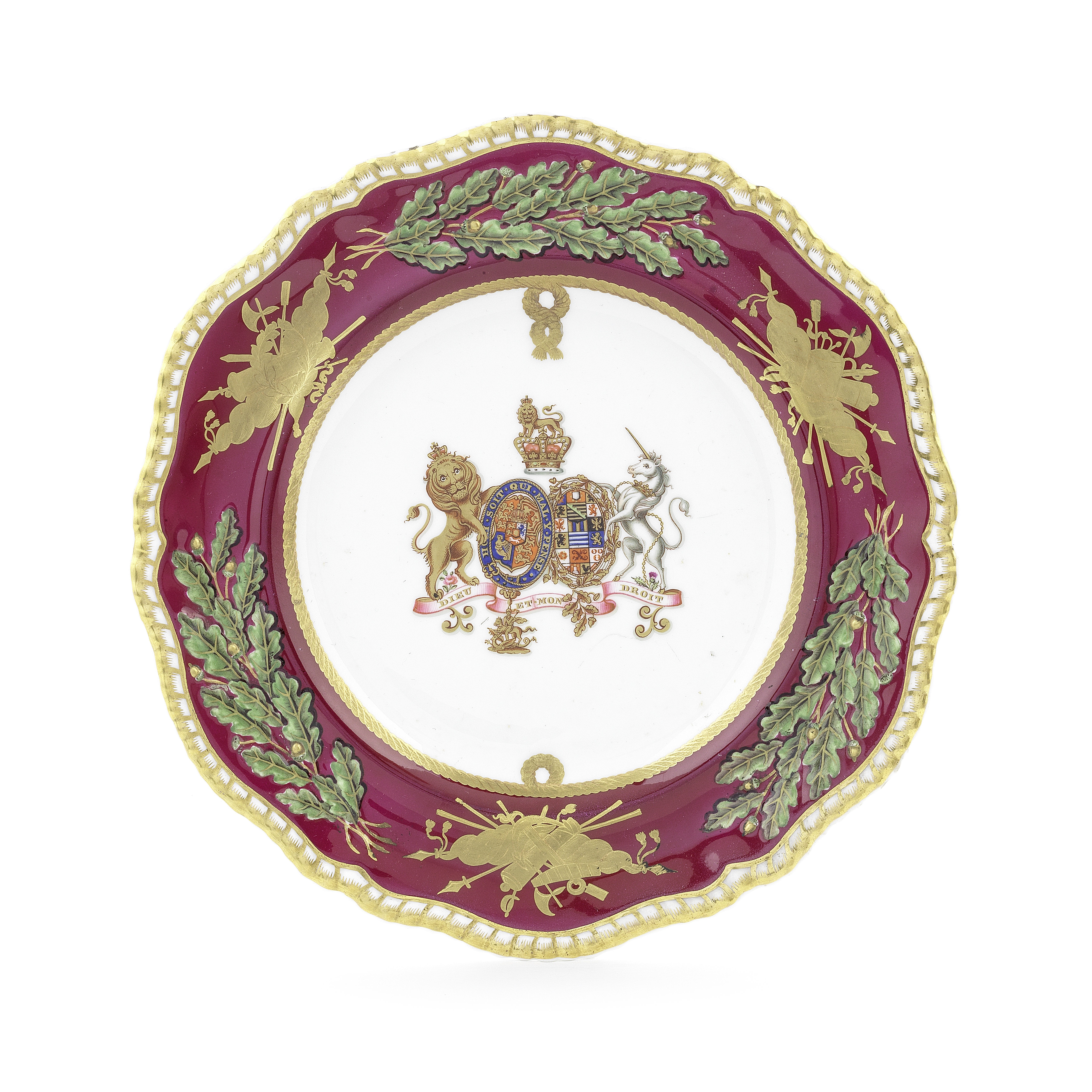 A Spode Royal specimen plate, circa 1830-37