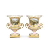 A pair of Flight, Barr and Barr Worcester vases, circa 1830