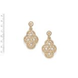 CARTIER: GOLD AND DIAMOND EARCLIPS