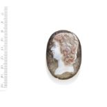 HARDSTONE CAMEO BROOCH