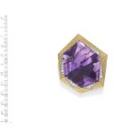 GRIMA: AMETHYST AND DIAMOND PENDANT, CIRCA 1970