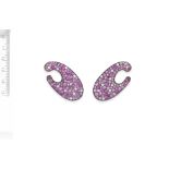 MARGHERITA BURGENER: PINK SAPPHIRE AND DIAMOND-SET EARRINGS