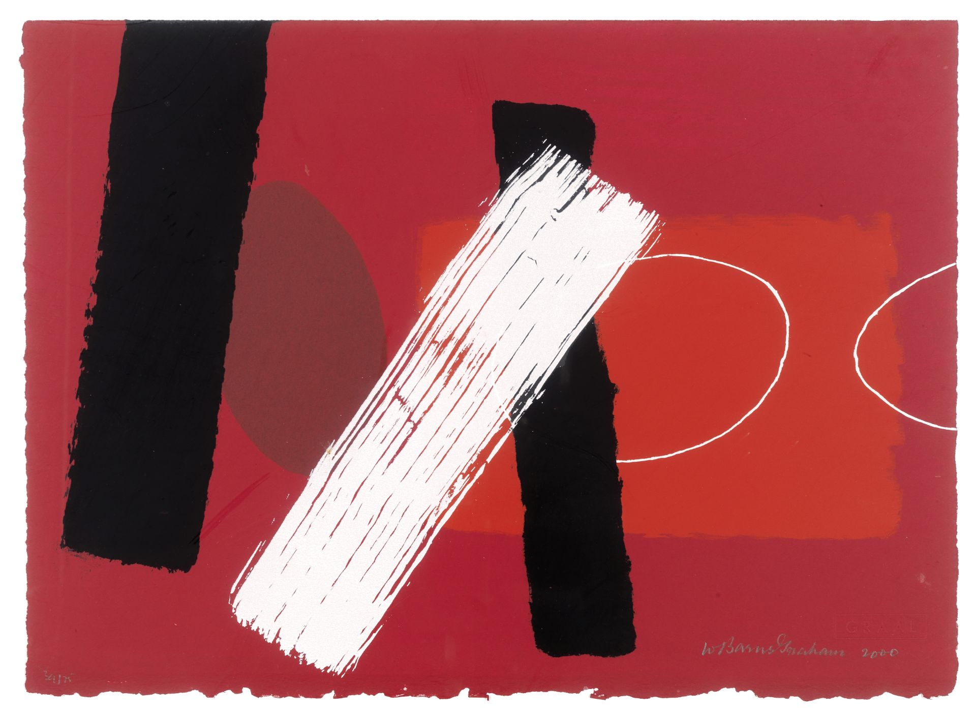 Wilhelmina Barns-Graham C.B.E. (British, 1912-2004) Red Playing Games I Screenprint in colours, 2...