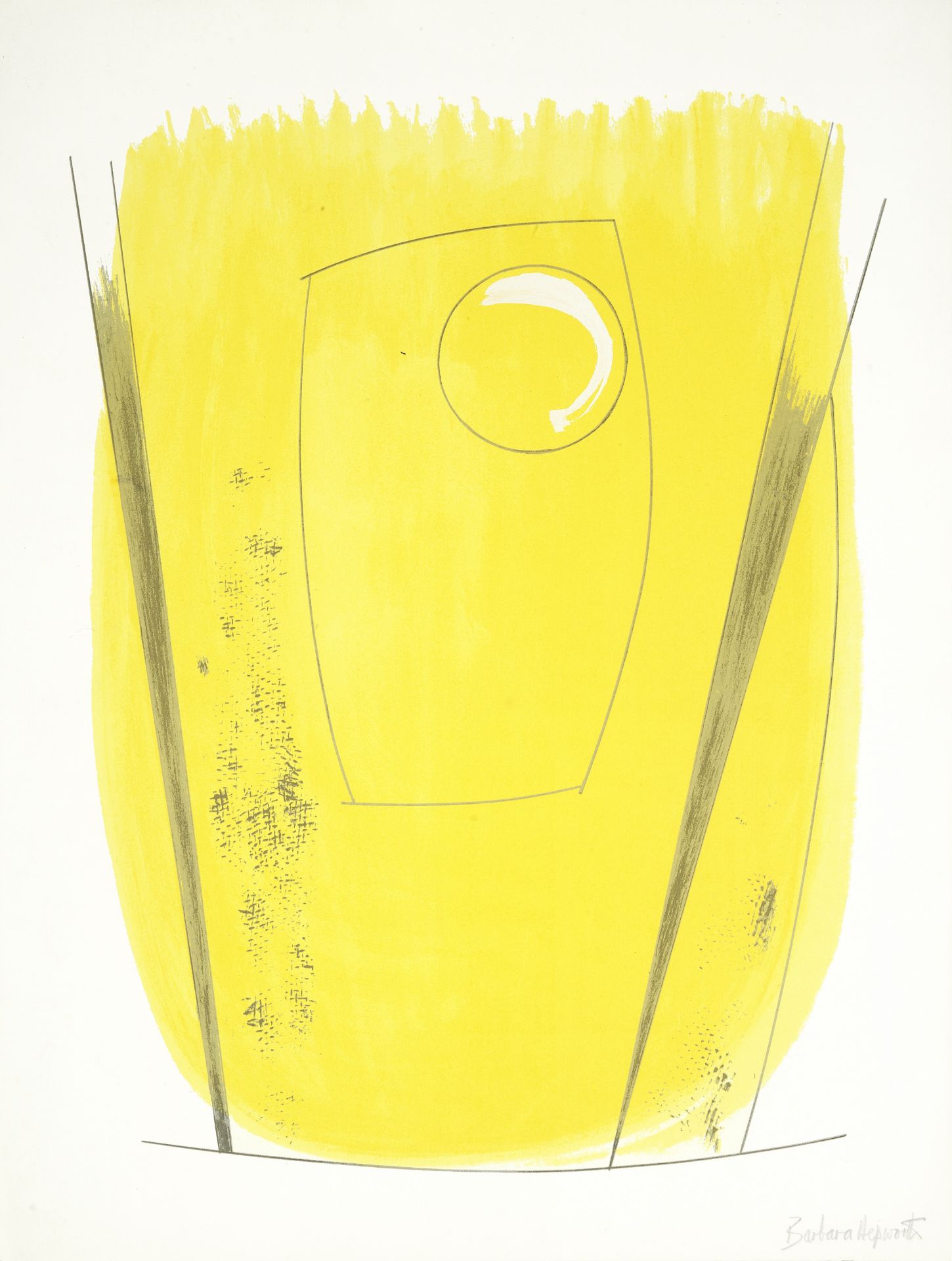 Dame Barbara Hepworth (British, 1903-1975) Two Opposing Forms, from 'Opposing Forms' Screenprint ...