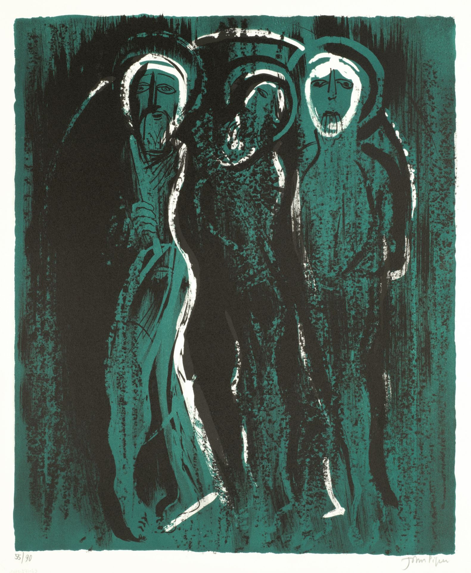 John Piper C.H. (British, 1903-1992) The Visitation Lithograph printed in colours, 1975, on wove,...