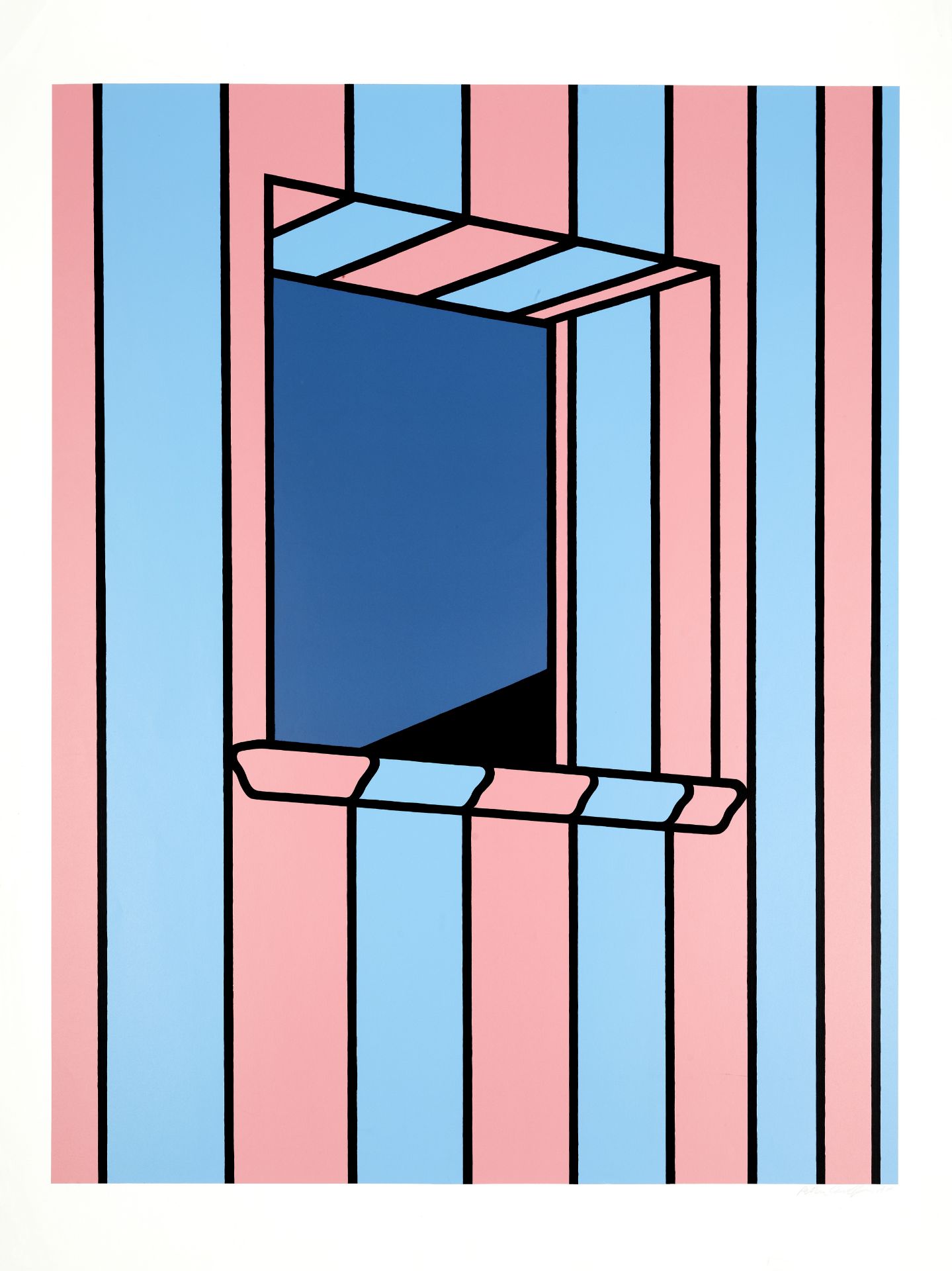 Patrick Caulfield R.A. (British, 1936-2005) Window at Night Screenprint in colours, 1972, on wove...