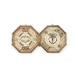 A SHELL-WORK SAILOR'S DOUBLE VALENTINE, 'FOR MY MOTHER', 19TH CENTURY, 12in (30.5cm) wide when cl...