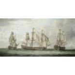 John Cleveley the Elder (Southwark circa 1712-1777 Deptford) The East Indiaman Alfred in three po...