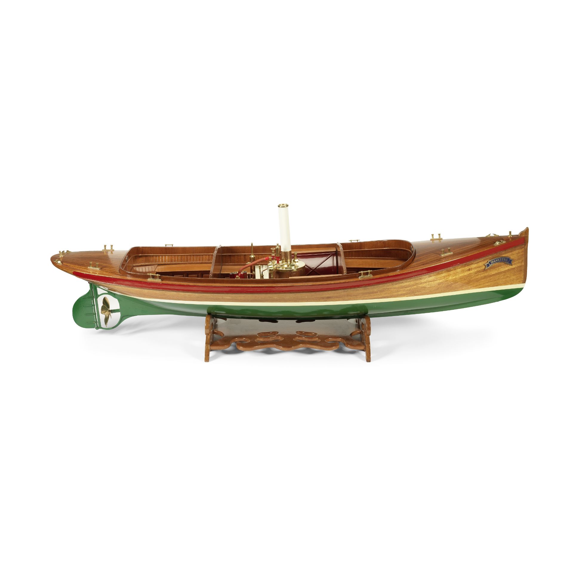 A Remote-Controlled Scale Model of the Steamboat 'Wahkeena', 20th century, the model 53 1/2in (13...
