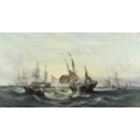 William Callcott Knell (British, 1830-1876) 'Early Morning in the Medway'; and 'Evening, French F...