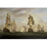 Attributed to Robert Cleveley (British, 1747-1809) The Battle of Cape St. Vincent, 14 February 1797