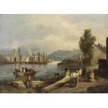 Circle of Nicholas Condy (British, 1799-1857) A view towards the Royal William Victualling Yard, ...