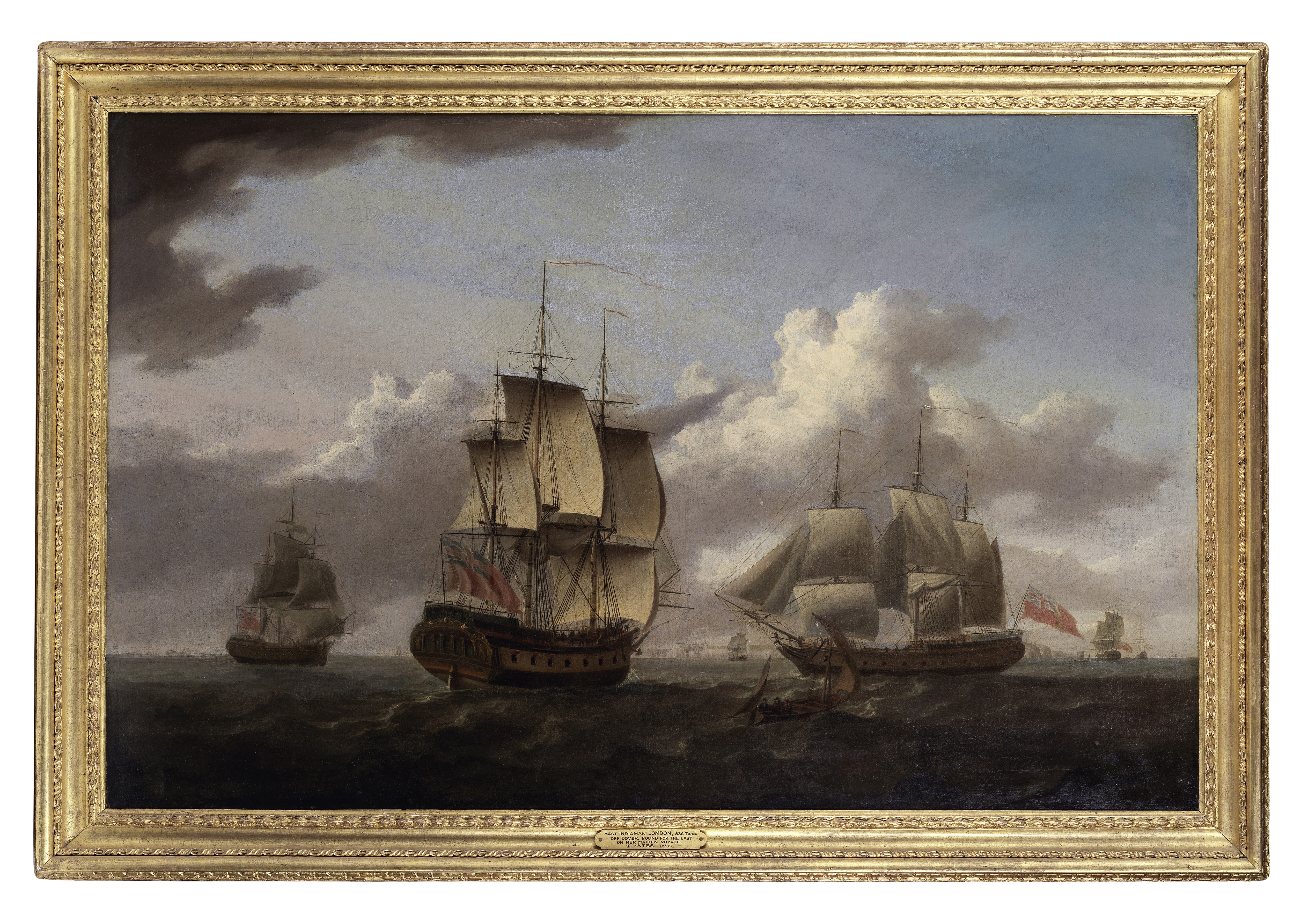 Lieutenant Thomas Yates (British, died 1796) The East Indiaman London in several positions off Dover