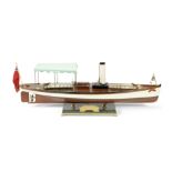 A Radio-Controlled Scale Model of the Steam Launch 'Bat', 20th century, 14in (35.5cm) tall on bas...