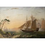 Charles Henry Seaforth (British, 1801-died after 1859) The King's ships getting underway in Medit...