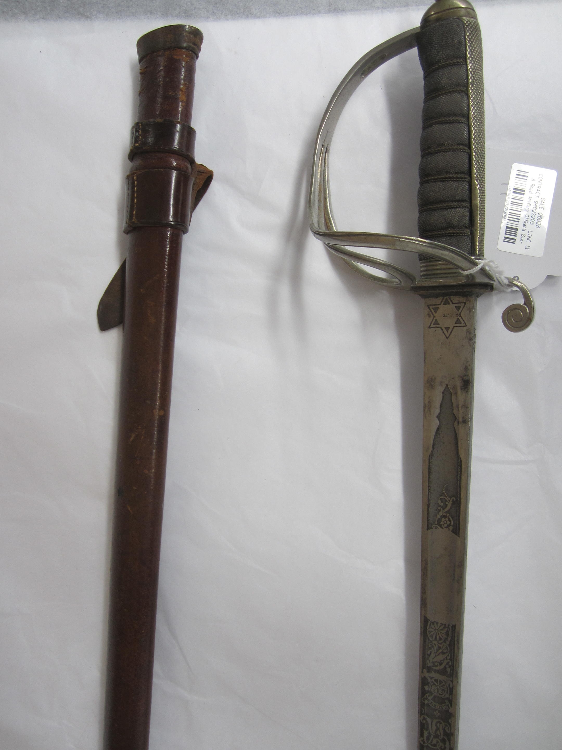 A Royal Artillery Officer's Sword,