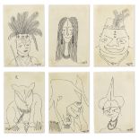 Prof. Uche Okeke (Nigerian, 1933-2016) Oja Suite, six drawings (1959-1962) ((6))