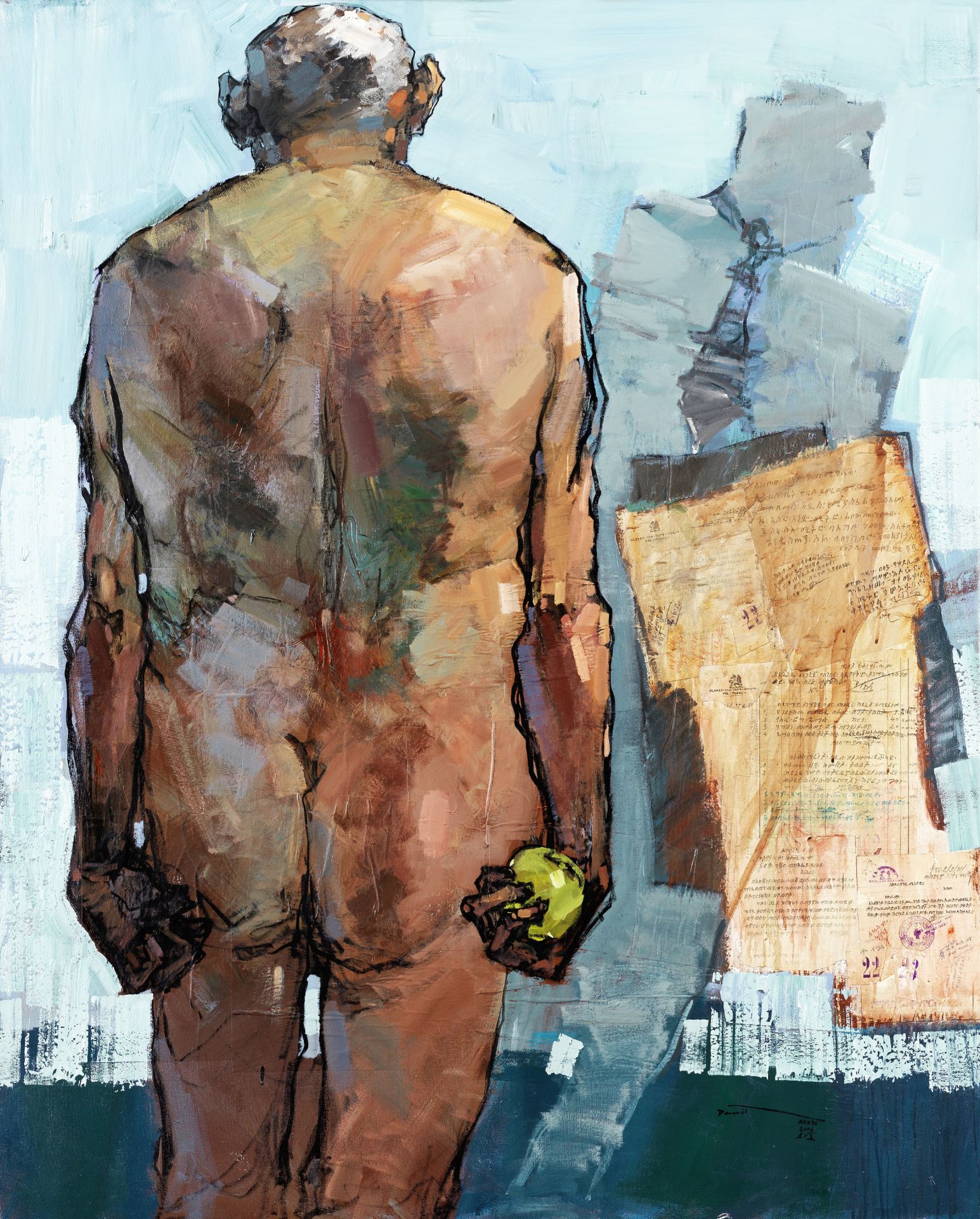 Dawit Abebe (Ethiopian, born 1978) No.2 Background 3, 2014
