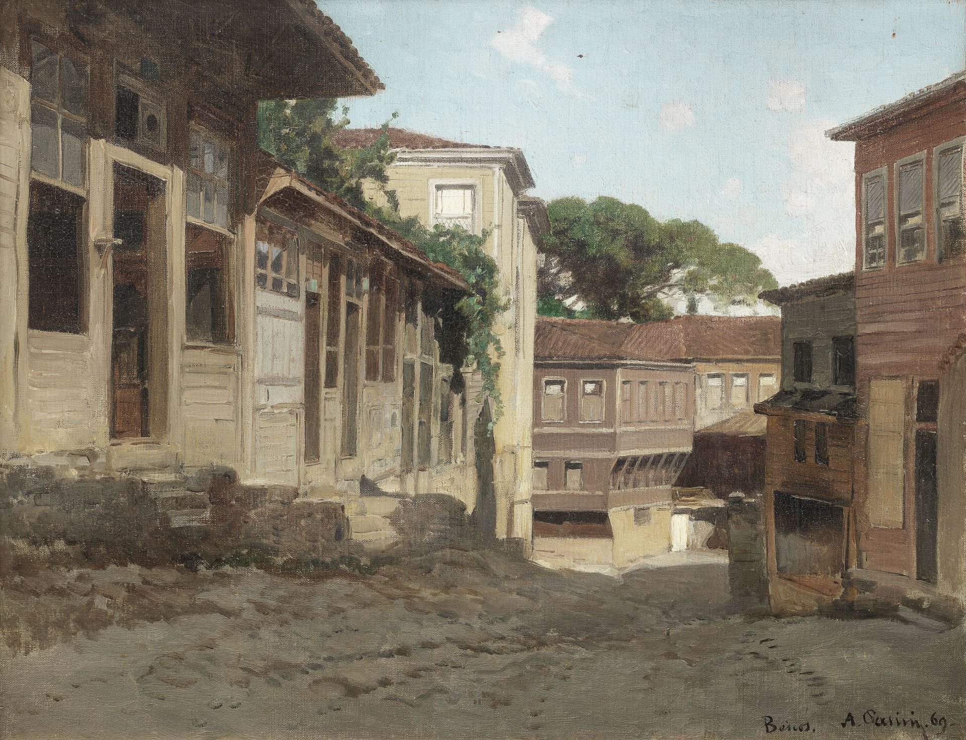 Alberto Pasini (Italian, 1826-1899) Beicos-Via a Beicos (Painted circa 1867-69.)