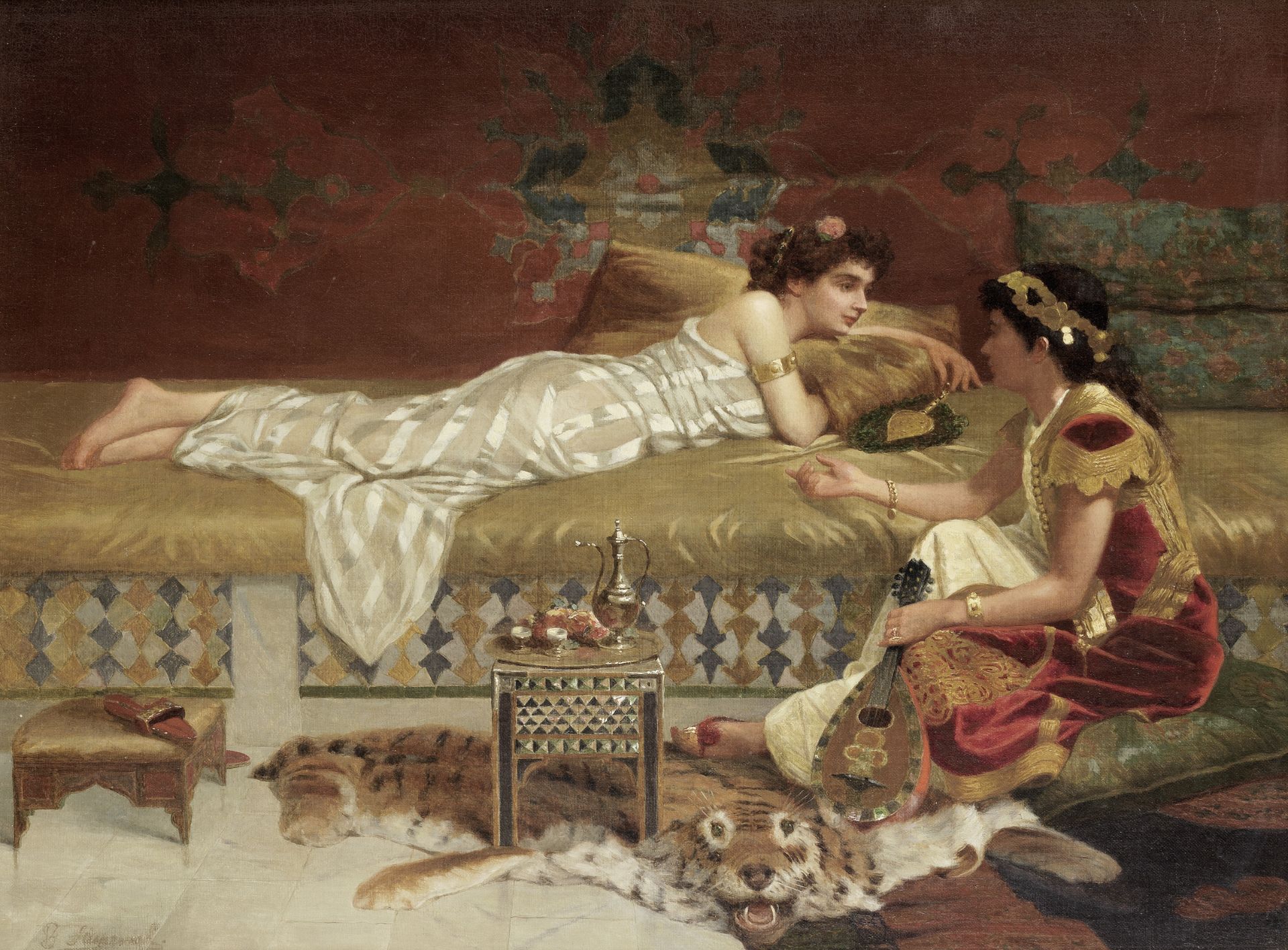 Vincent G. Stiepevich (Russian/American, 1841-1910) In the harem