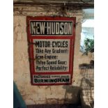 A New Hudson enamelled sign