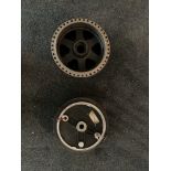 A believed AJS 7R/ Matchless G45 rear brake plate and hub