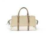 A MIST MINK INTRECCIATO LEATHER MONACO BAG Bottega Venetta, 2016 (includes authenticity card and ...