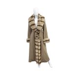 A CASHMERE AND SABLE FUR FULL LENGTH COAT Fendi